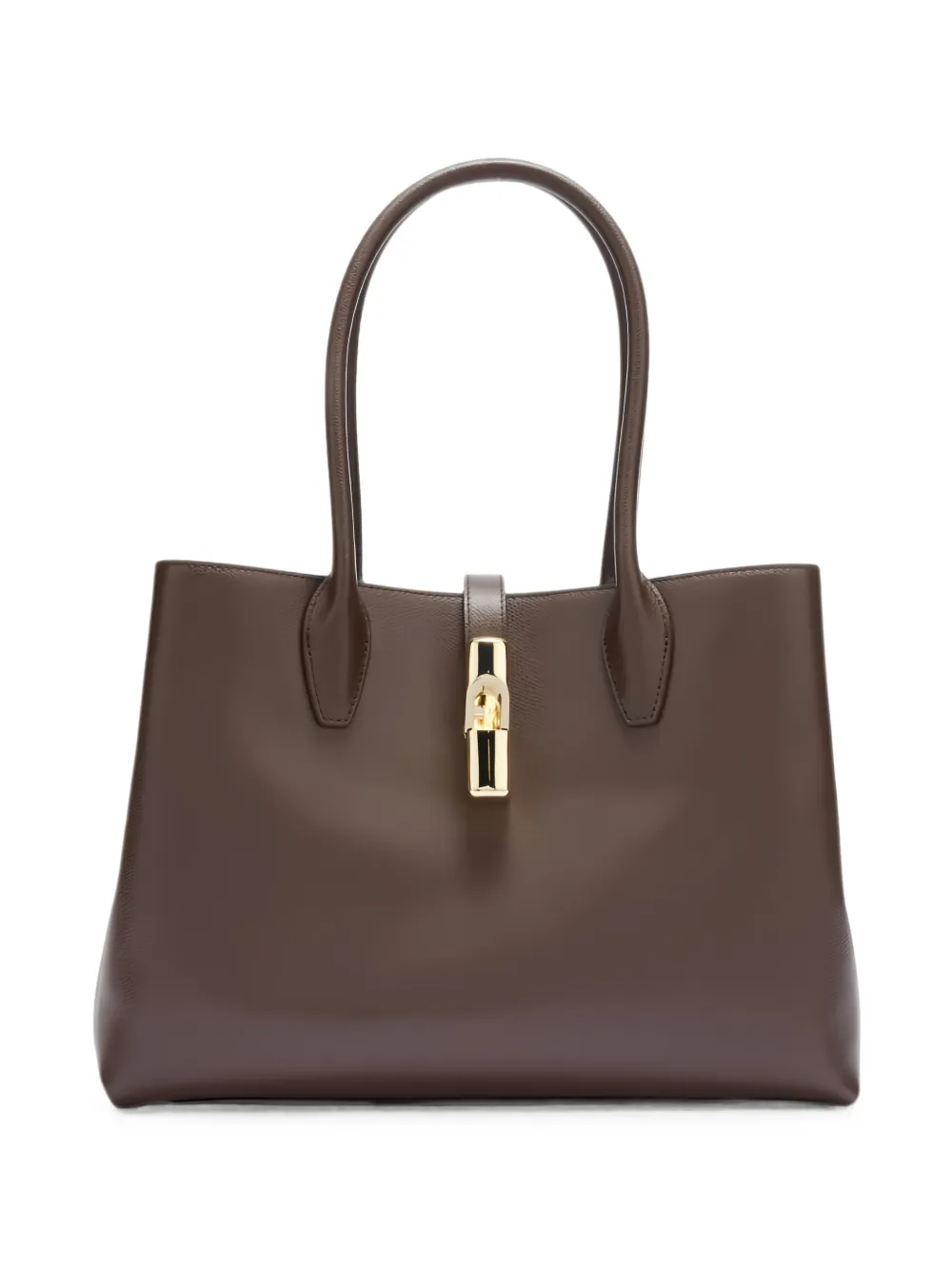Furla Goccia M Tote Bag In Brown