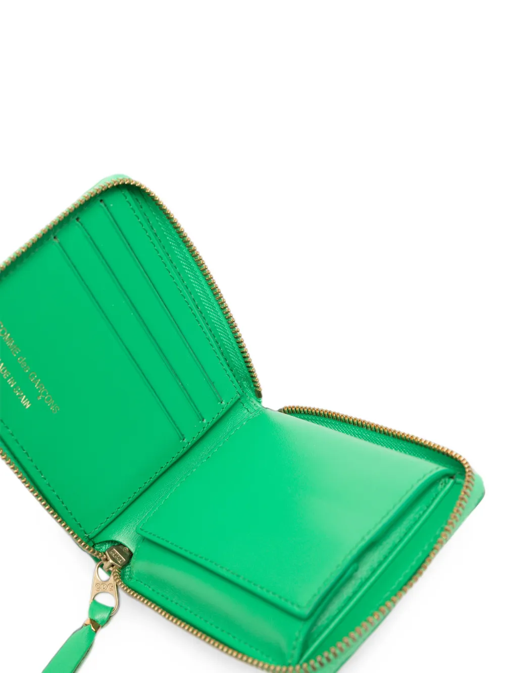 Comme Des Garçons Wallet zip-around leather wallet Groen