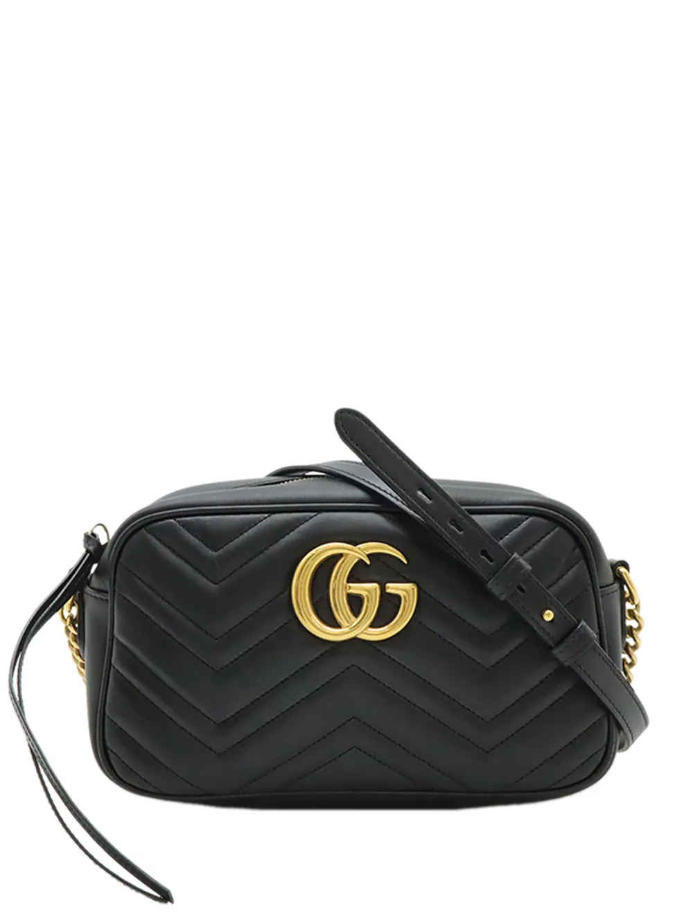 Gucci Pre-Owned 2016-2026 Small GG Marmont Matelasse Calfskin crossbody bag - Nero