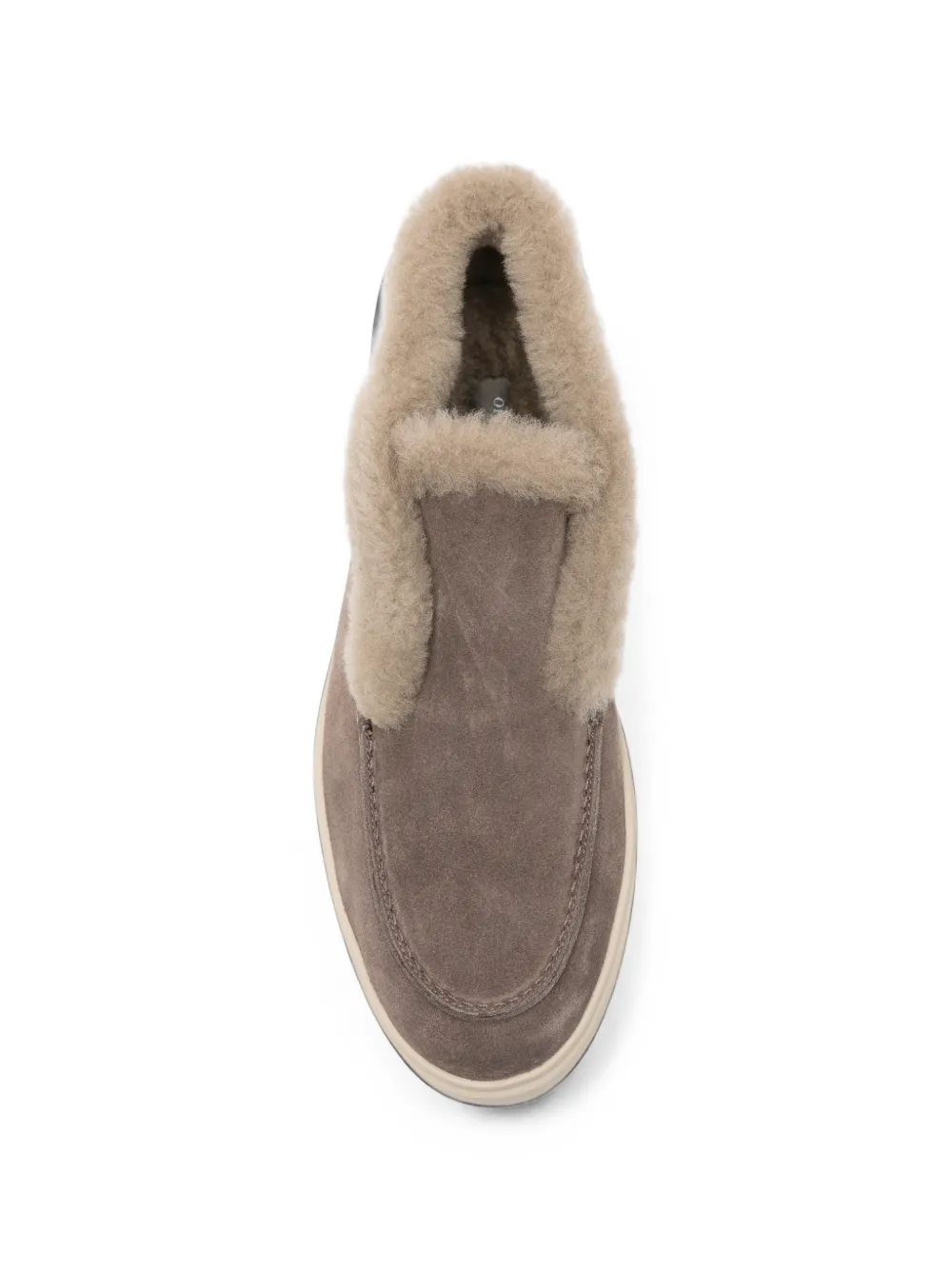Officine Creative Frame 110 shearling-trim ankle boots Beige