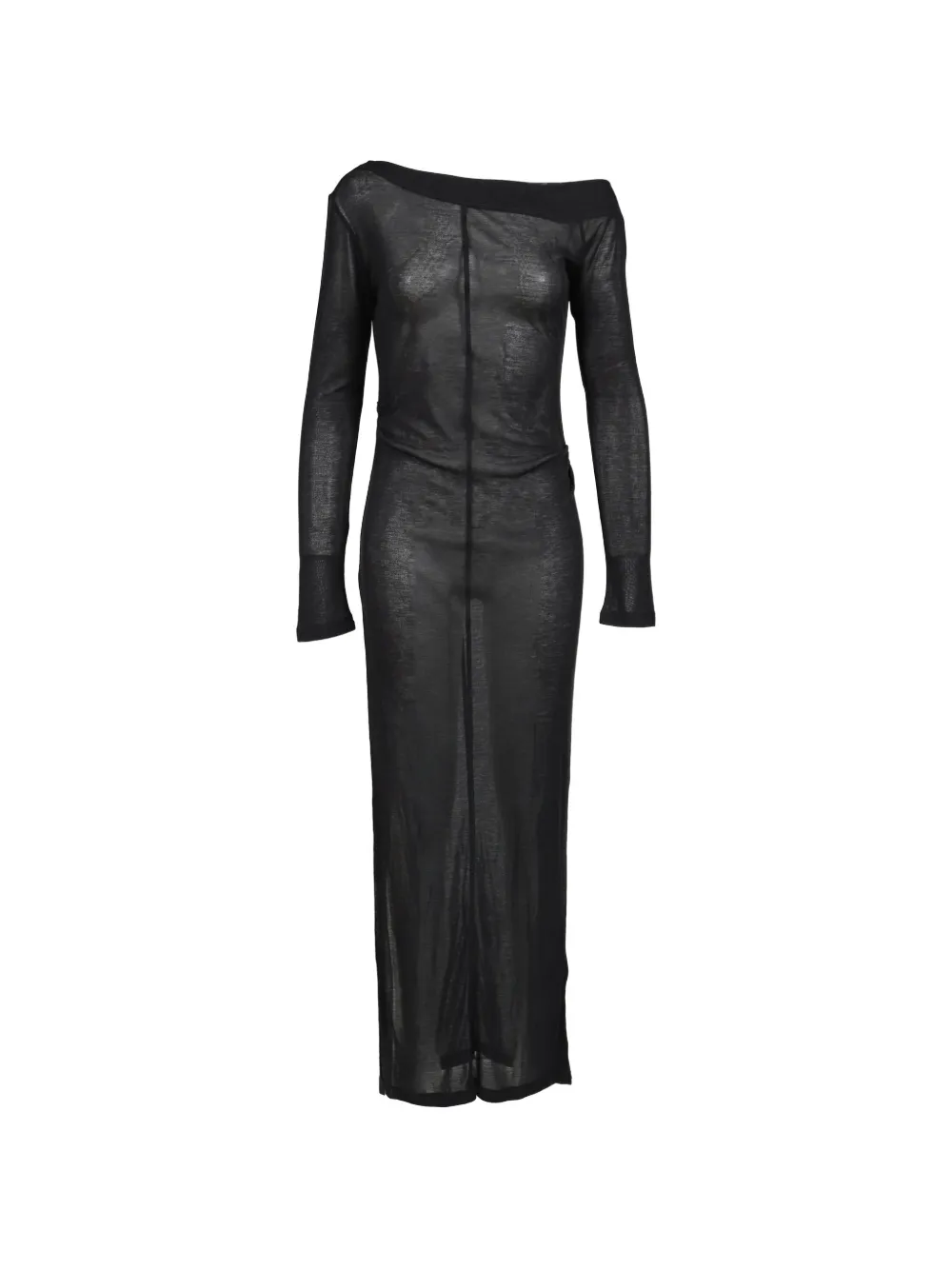 BOHEMSEO off-shoulder sheer maxi dress