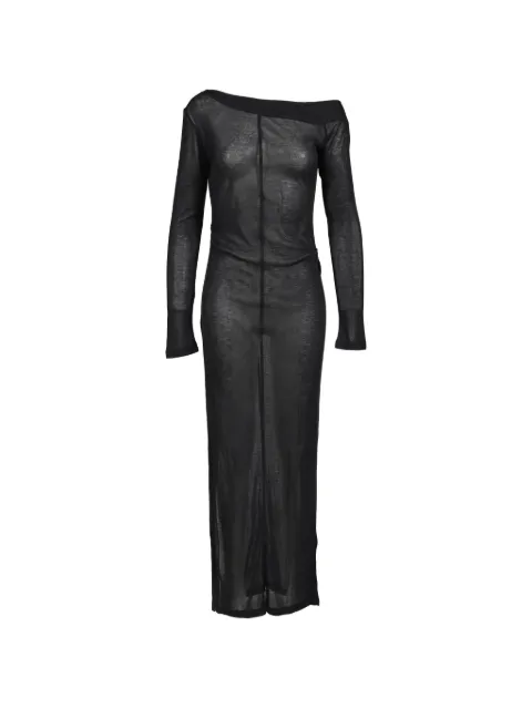 BOHEMSEO off-shoulder sheer maxi dress