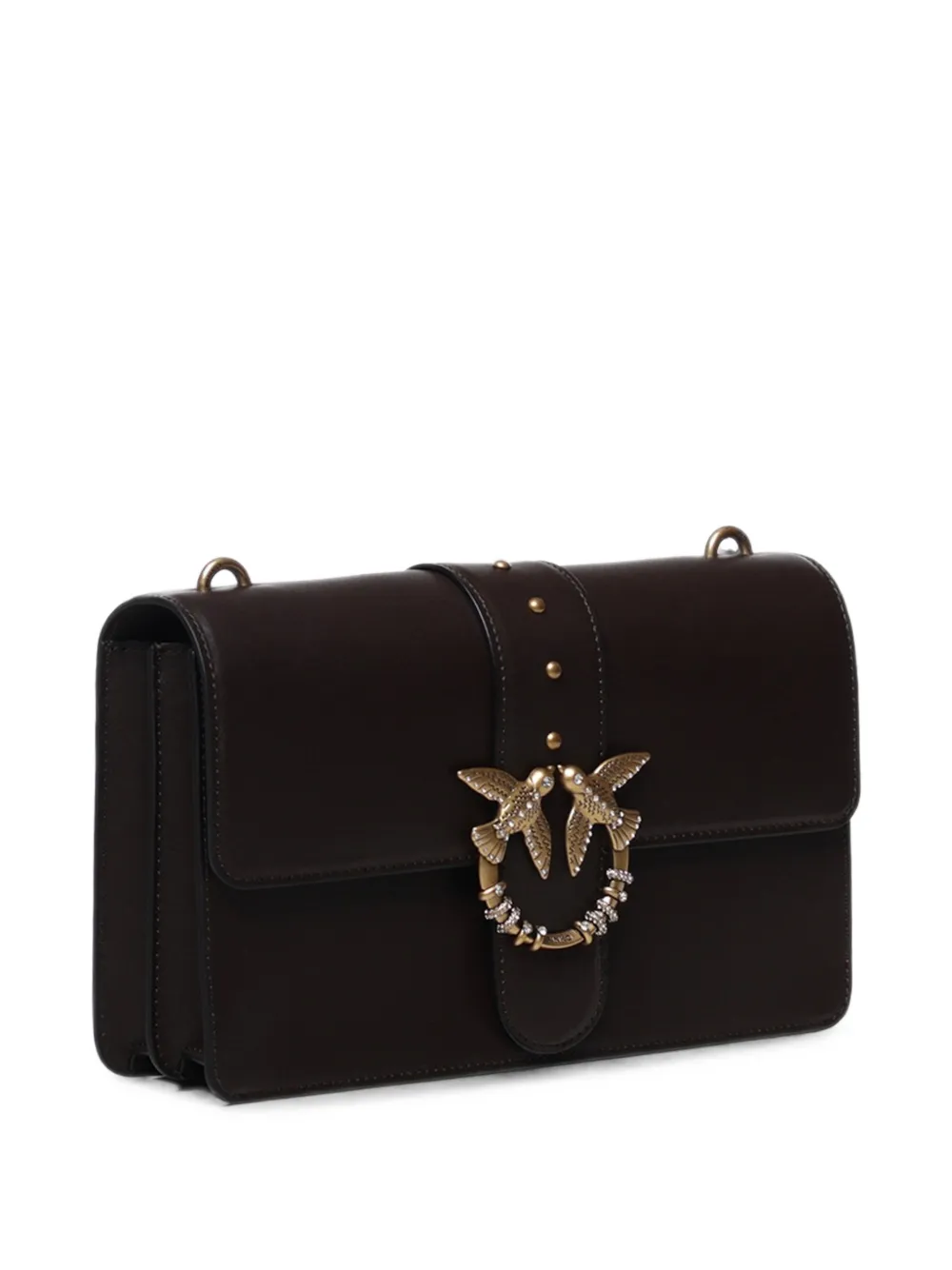PINKO Medium Love Bag crossbodytas verfraaid met studs Bruin