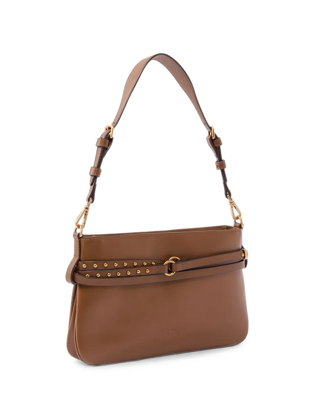 PINKO Love Birds schoudertas met studs Bruin