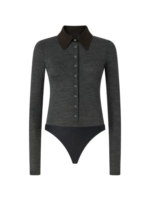 PINKO button-down long-sleeve bodysuit