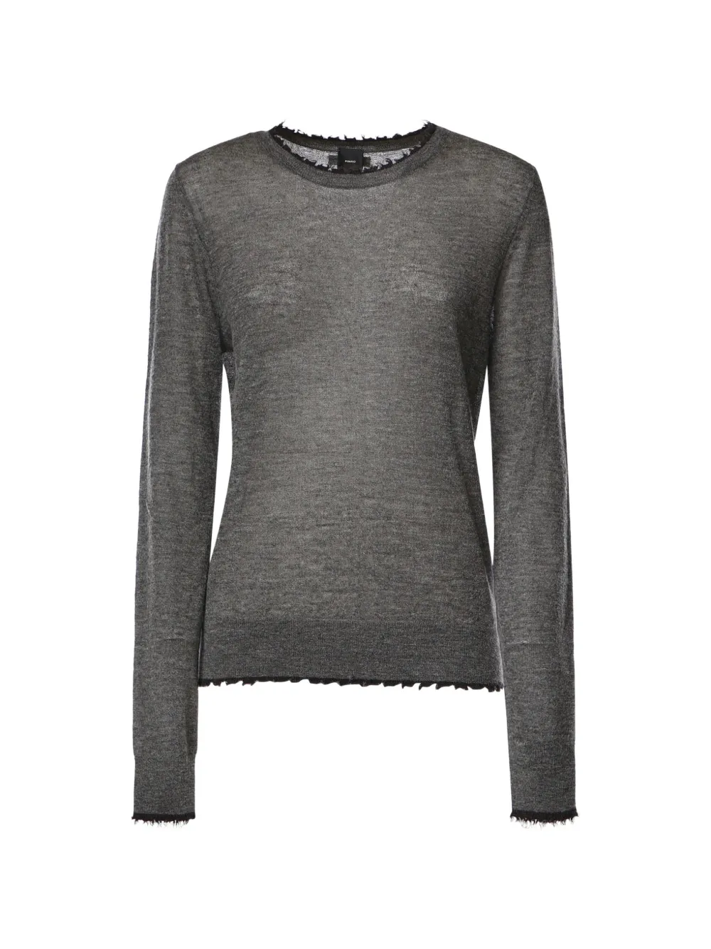 PINKO frayed-edge sweater - Grigio