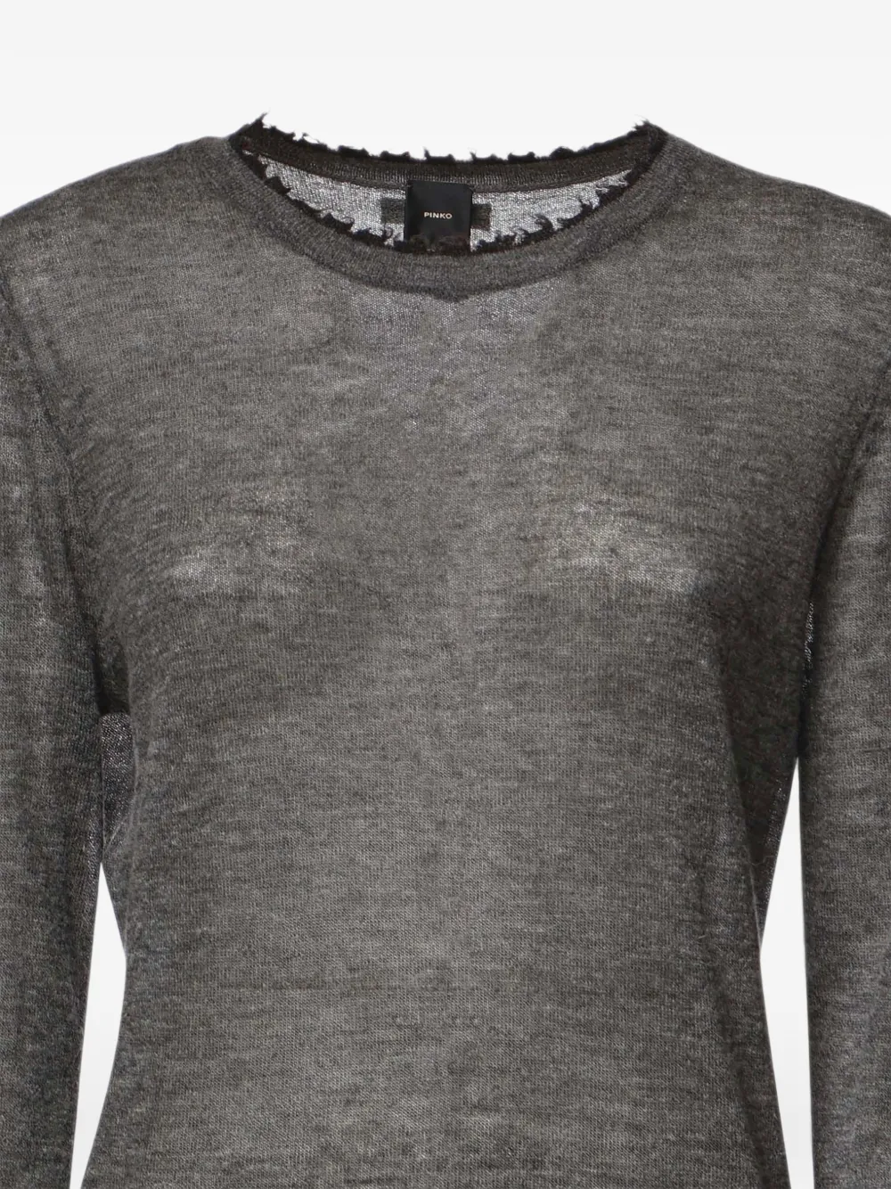 PINKO frayed-edge sweater Grijs