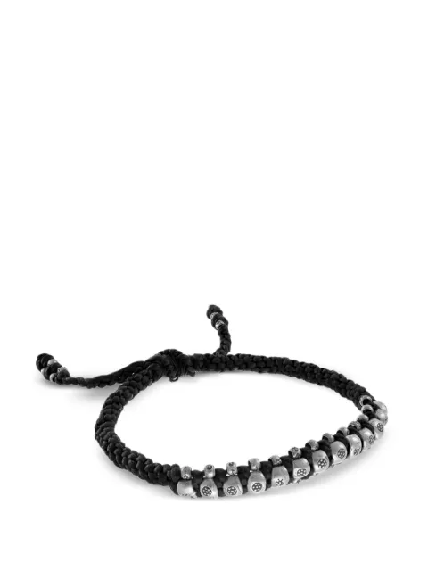OBSIDIAN Half Vertebrae string bracelet