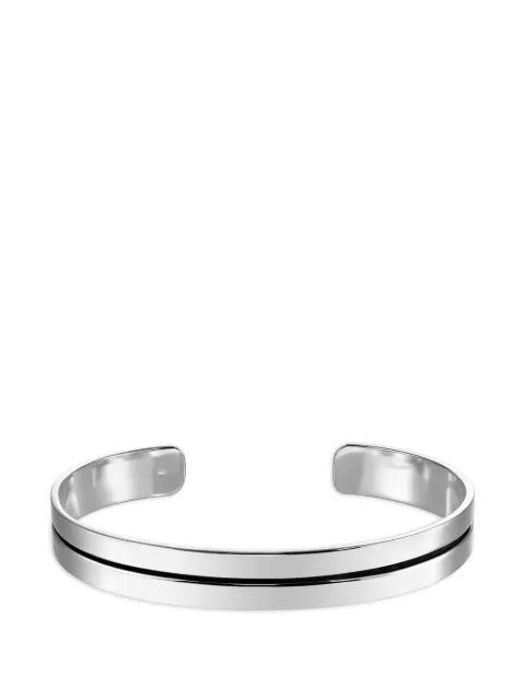 OBSIDIAN bracelet jonc ouvert à détail de rainure