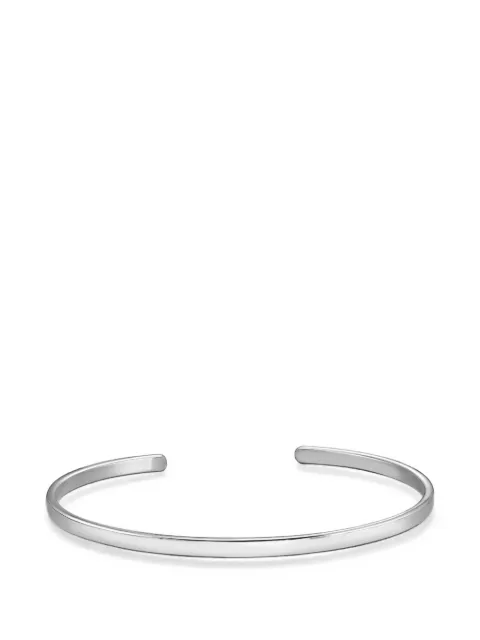OBSIDIAN open-cuff silver bracelet