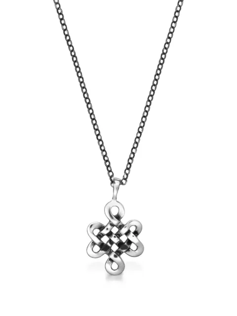 OBSIDIAN Endless Knot necklace