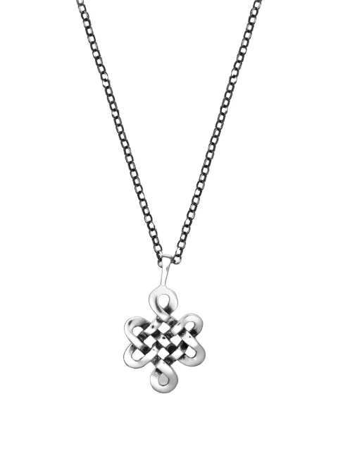 OBSIDIAN Endless Knot necklace