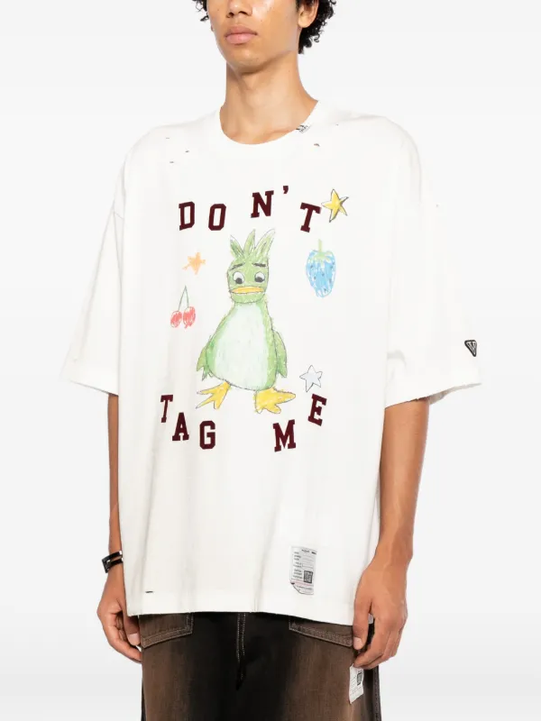 Maison MIHARA YASUHIRO graphic-print Distressed T-shirt | White
