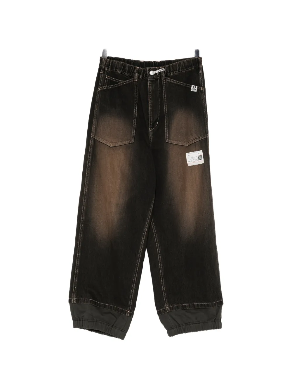 Maison MIHARA YASUHIRO sweat layered jeans - Nero