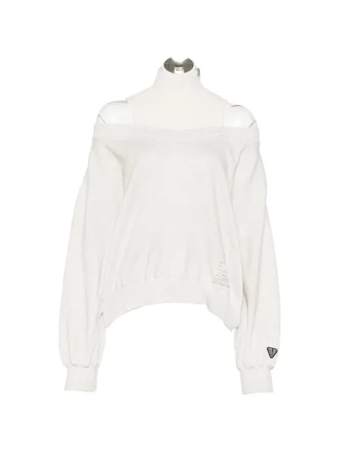 Maison MIHARA YASUHIRO cold-shoulder layered-effect sweater