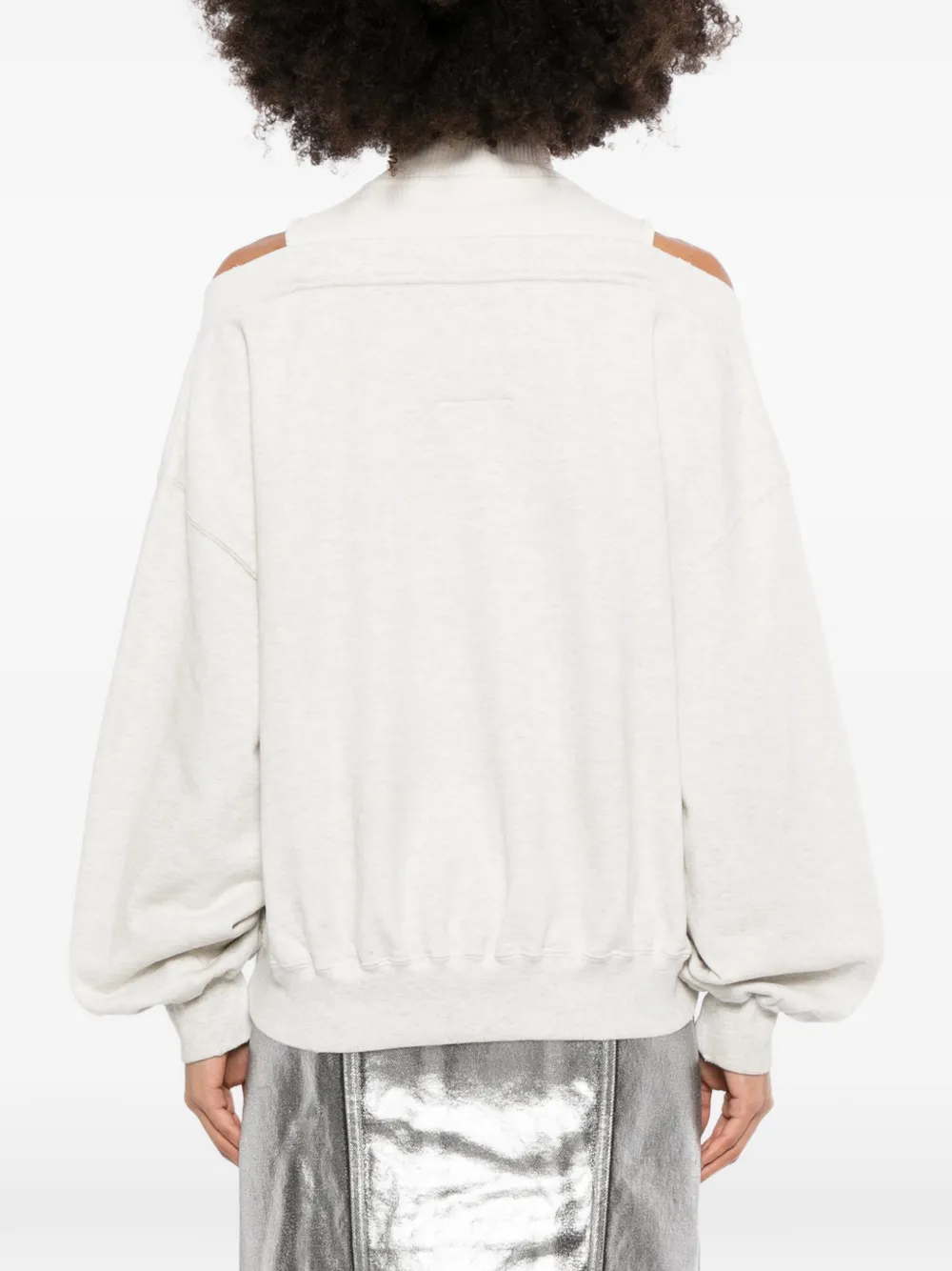 Maison MIHARA YASUHIRO Trui met open schouders en gelaagd effect Grijs