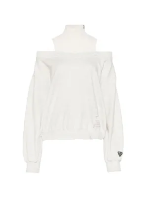 Noir Kei Ninomiya チュールレイヤーラッフル Tシャツ | ホワイト