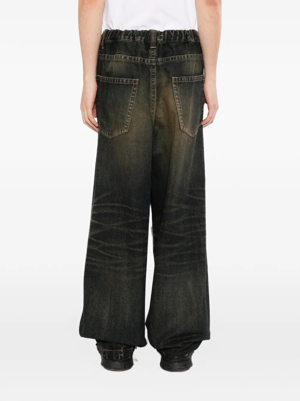 Maison MIHARA YASUHIRO Denim trainingsbroek Grijs