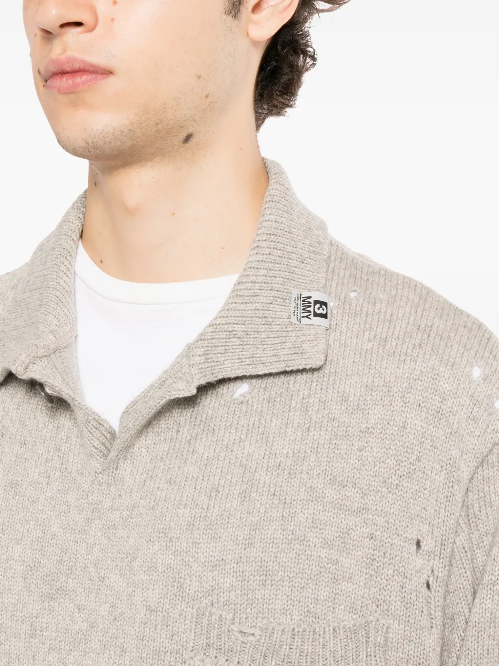Maison MIHARA YASUHIRO Gecombineerde trui en sweater Grijs