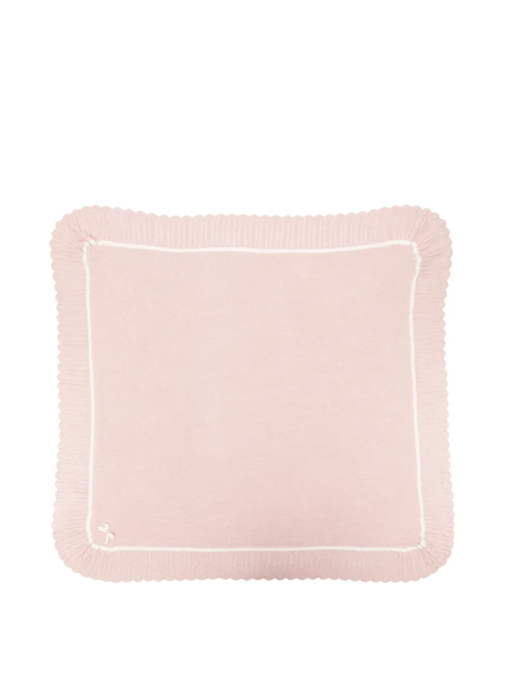 Paz Rodriguez bow-detail knitted blanket - Rosa