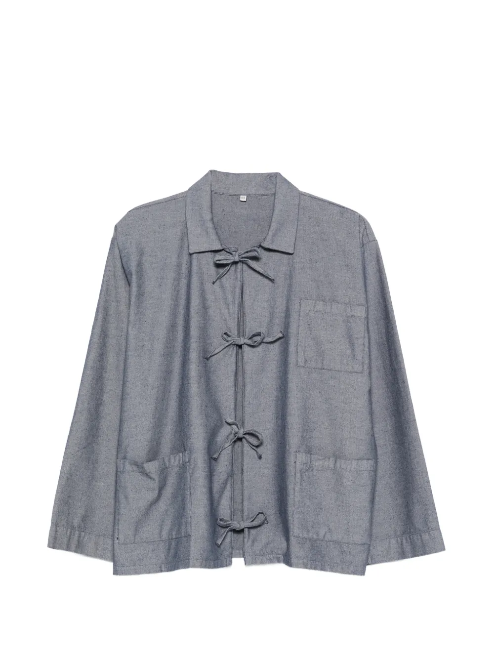Baserange Liber bow-fastening shirt