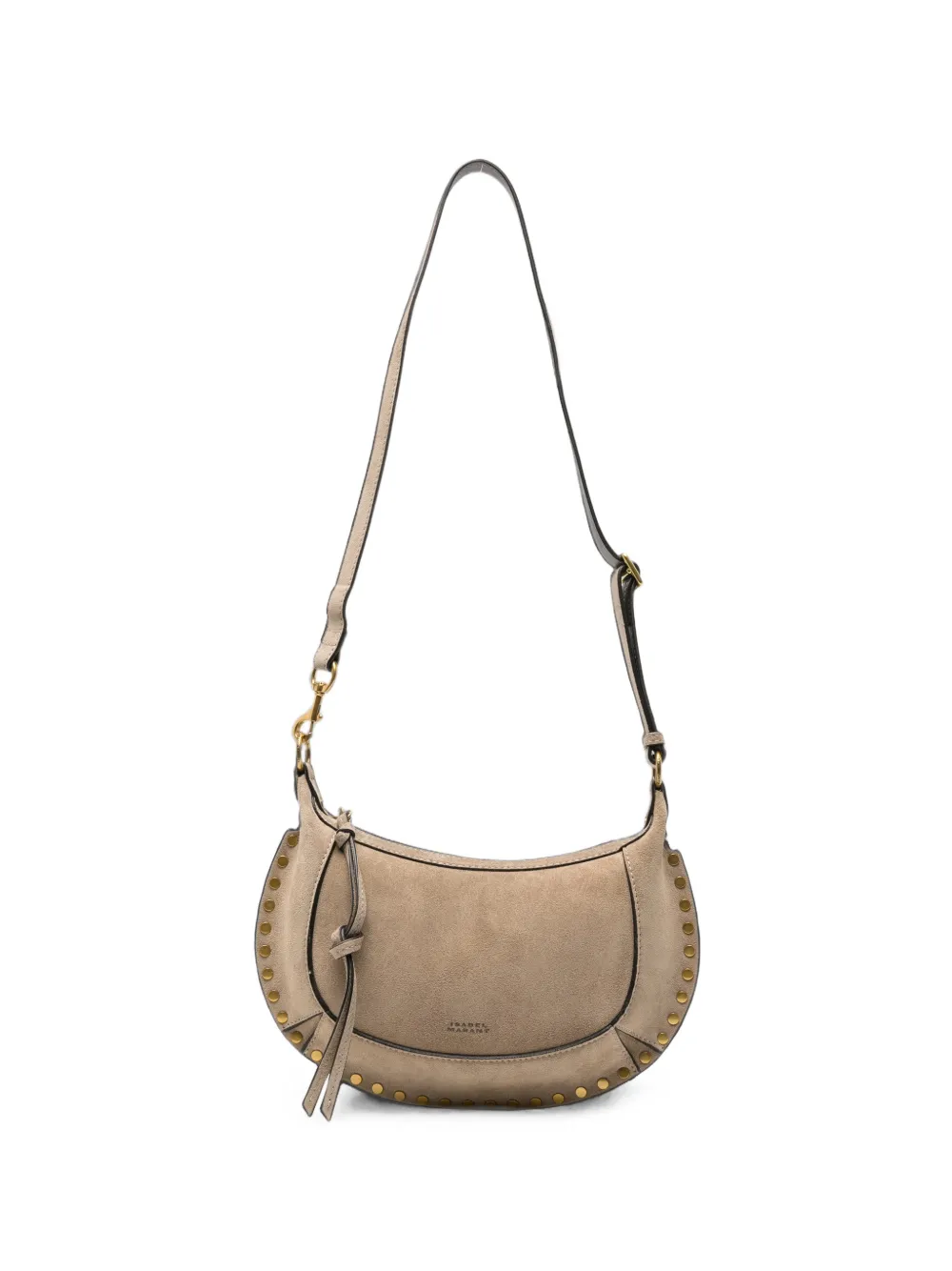 ISABEL MARANT Oskan Moon stud-embellished shoulder bag - Toni neutri
