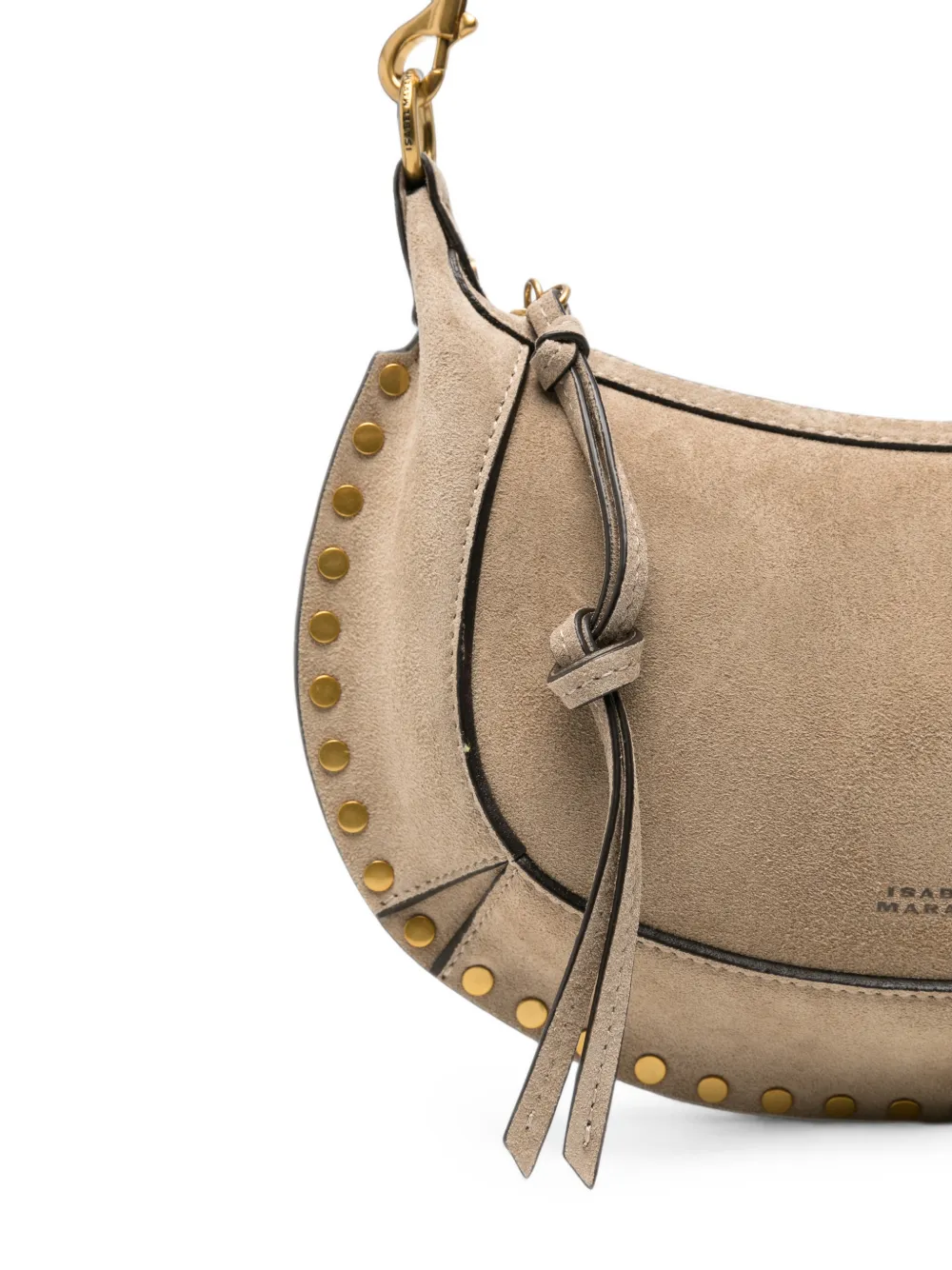 ISABEL MARANT Oskan Moon schoudertas met studs Beige