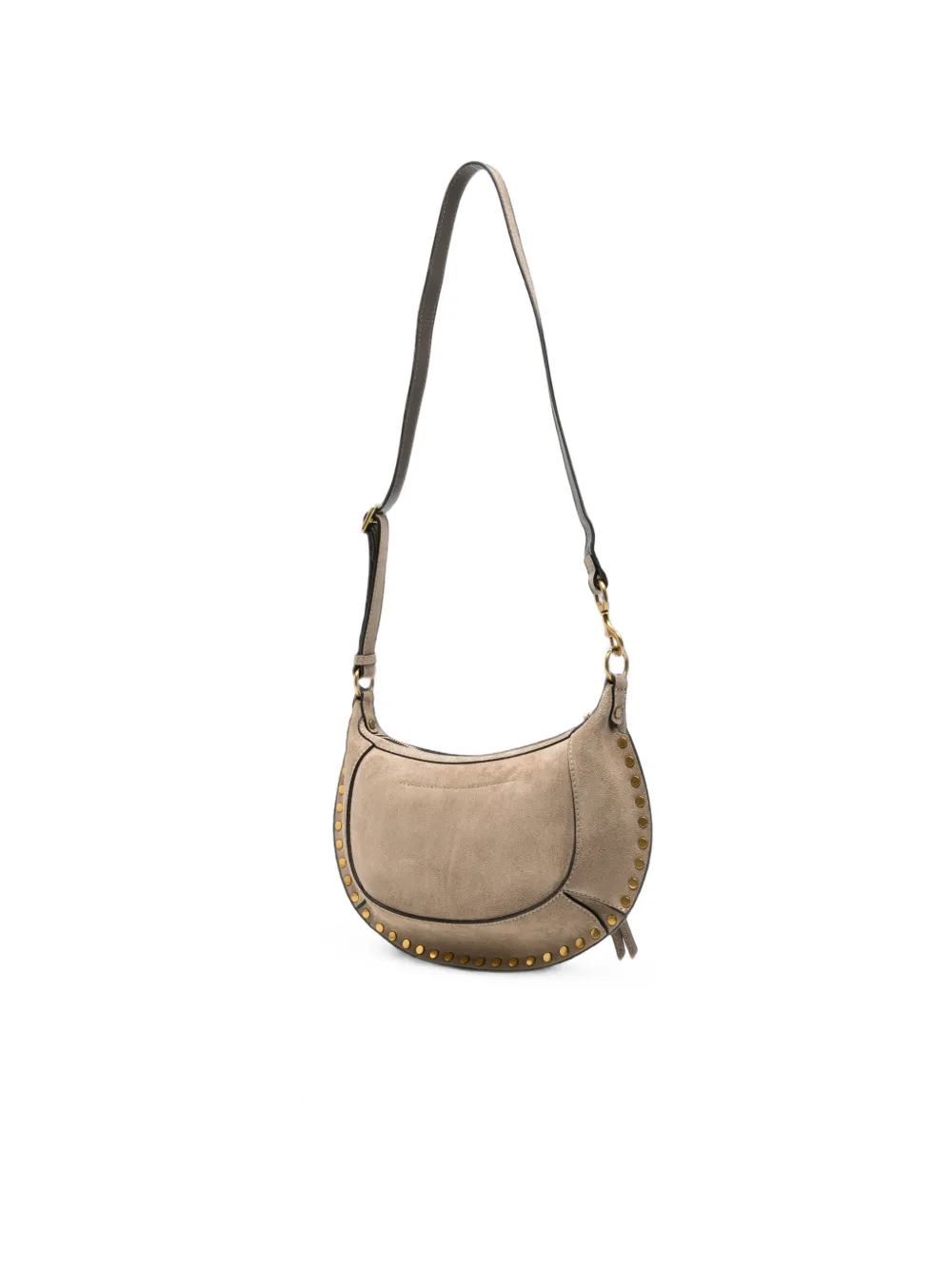 ISABEL MARANT Oskan Moon schoudertas met studs Beige
