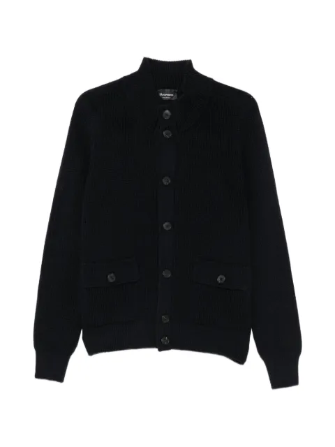 AROVESCIO ribbed-knit button-up sweater
