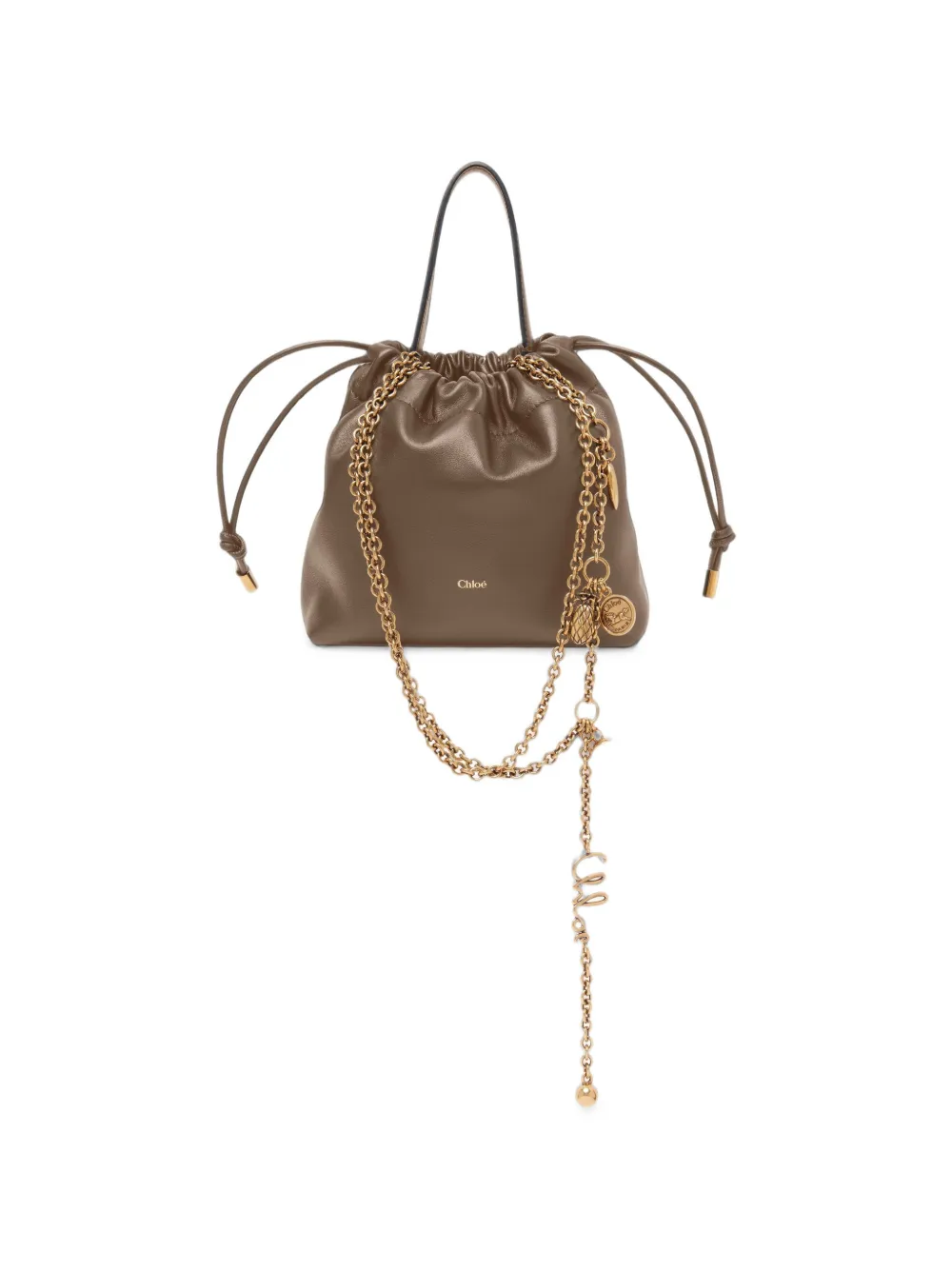 Chloé Icons mini-tas met trekkoord Beige