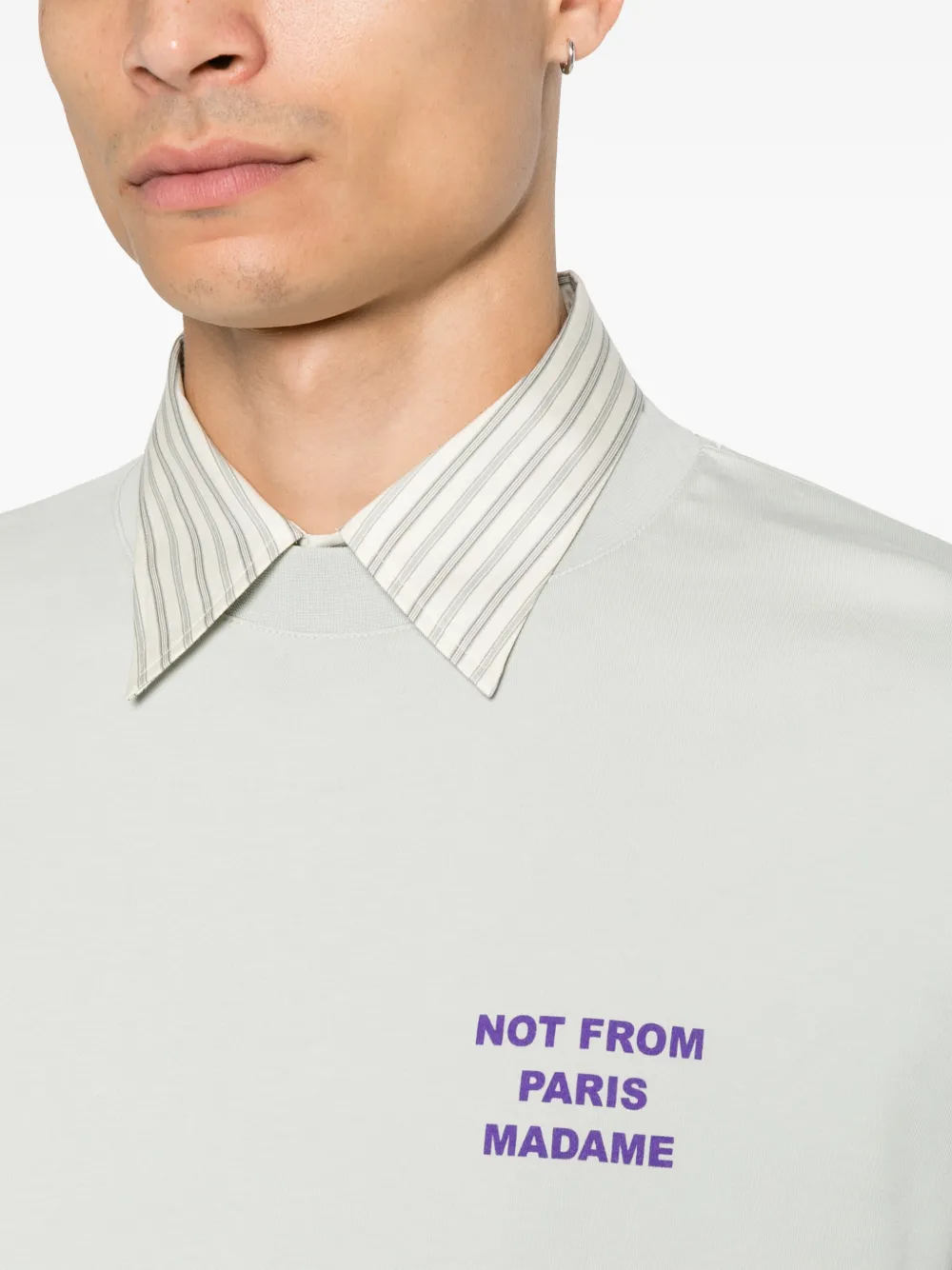 Drôle De Monsieur T-shirt met print Grijs