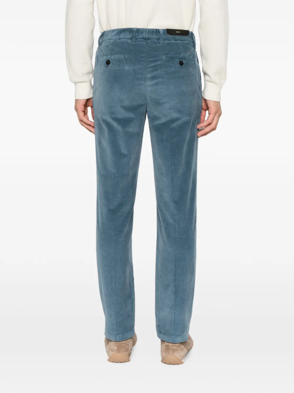 Briglia 1949 Broek met ribfluwelen textuur Blauw