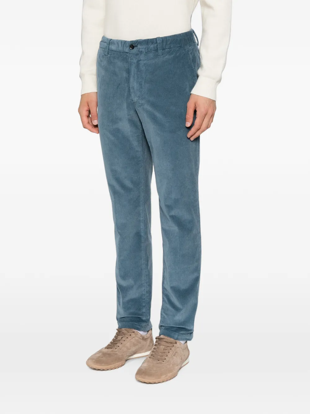 Briglia 1949 Broek met ribfluwelen textuur Blauw