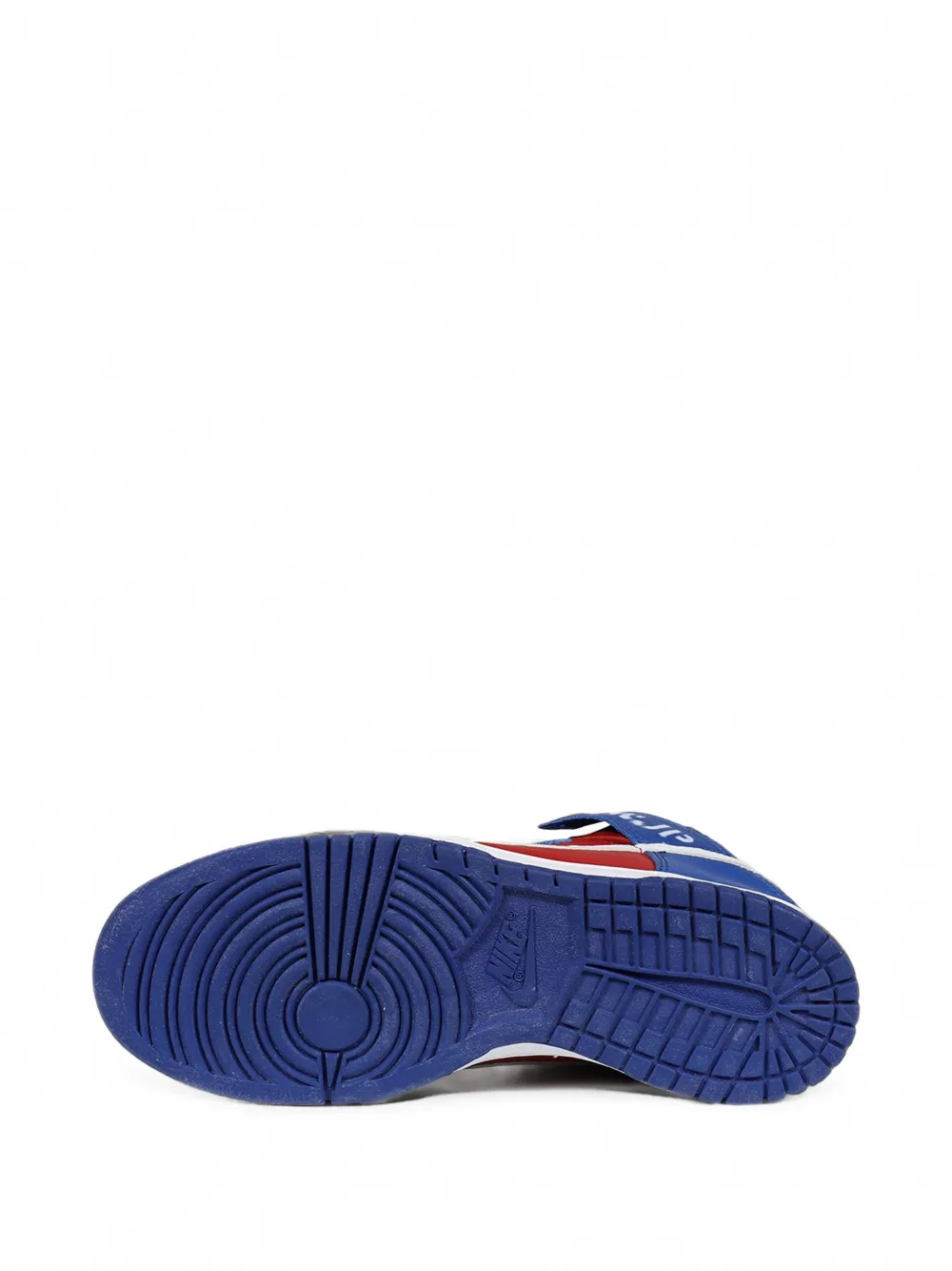 SWJP x Nike Dunk High stencil-print sneakers Rood