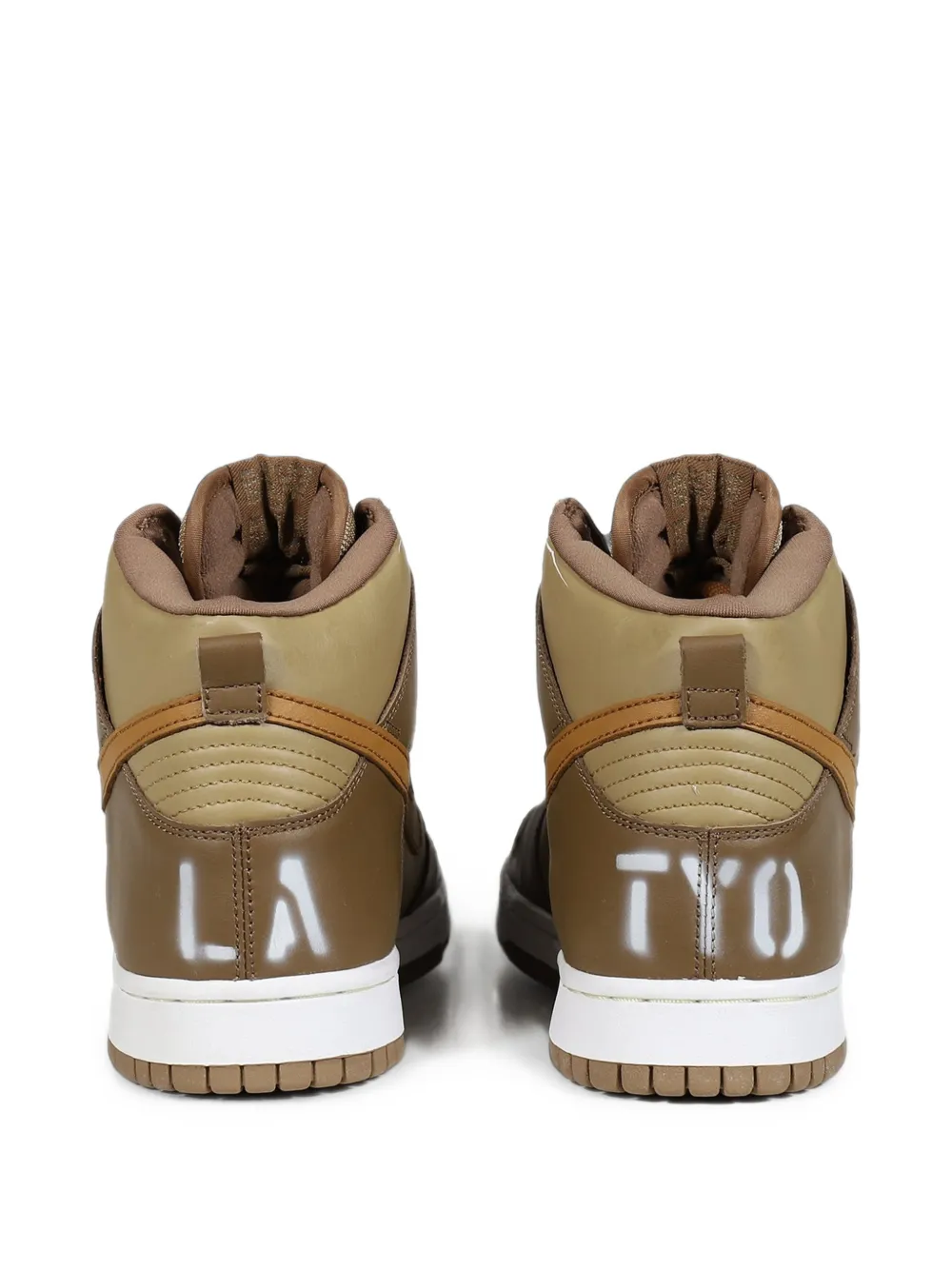 SWJP x Nike Dunk High stencil-print sneakers Bruin