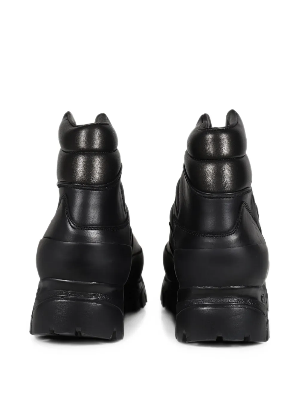 AKME front-zip panelled biker boots Zwart