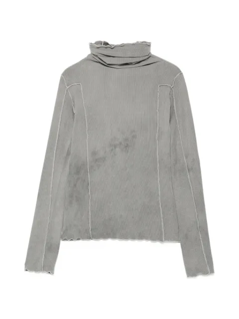 Baserange ribbed exposed-seam top
