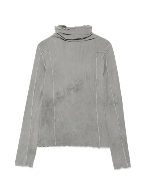Baserange ribbed exposed-seam top
