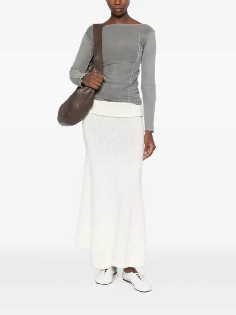 Baserange Omato ribbed-knit boat-neck top