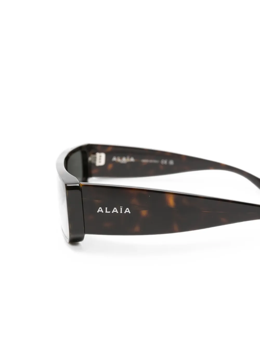 Alaia Eyewear Zonnebril met rechthoekig montuur Bruin