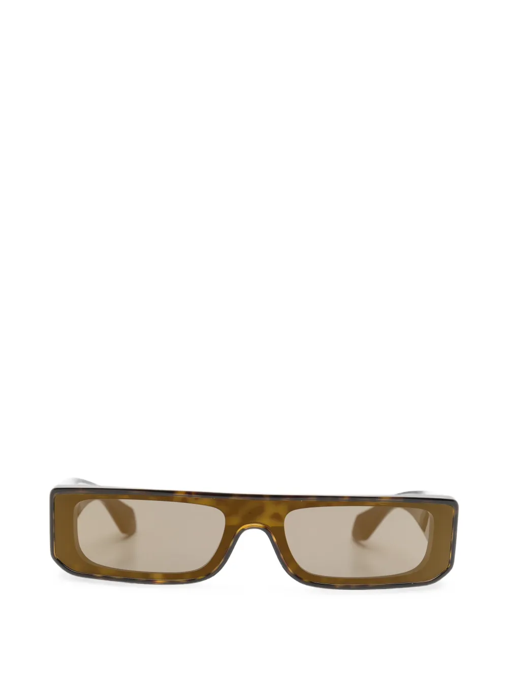 Alaia Eyewear Eckige Sonnenbrille in Schildpattoptik - Braun