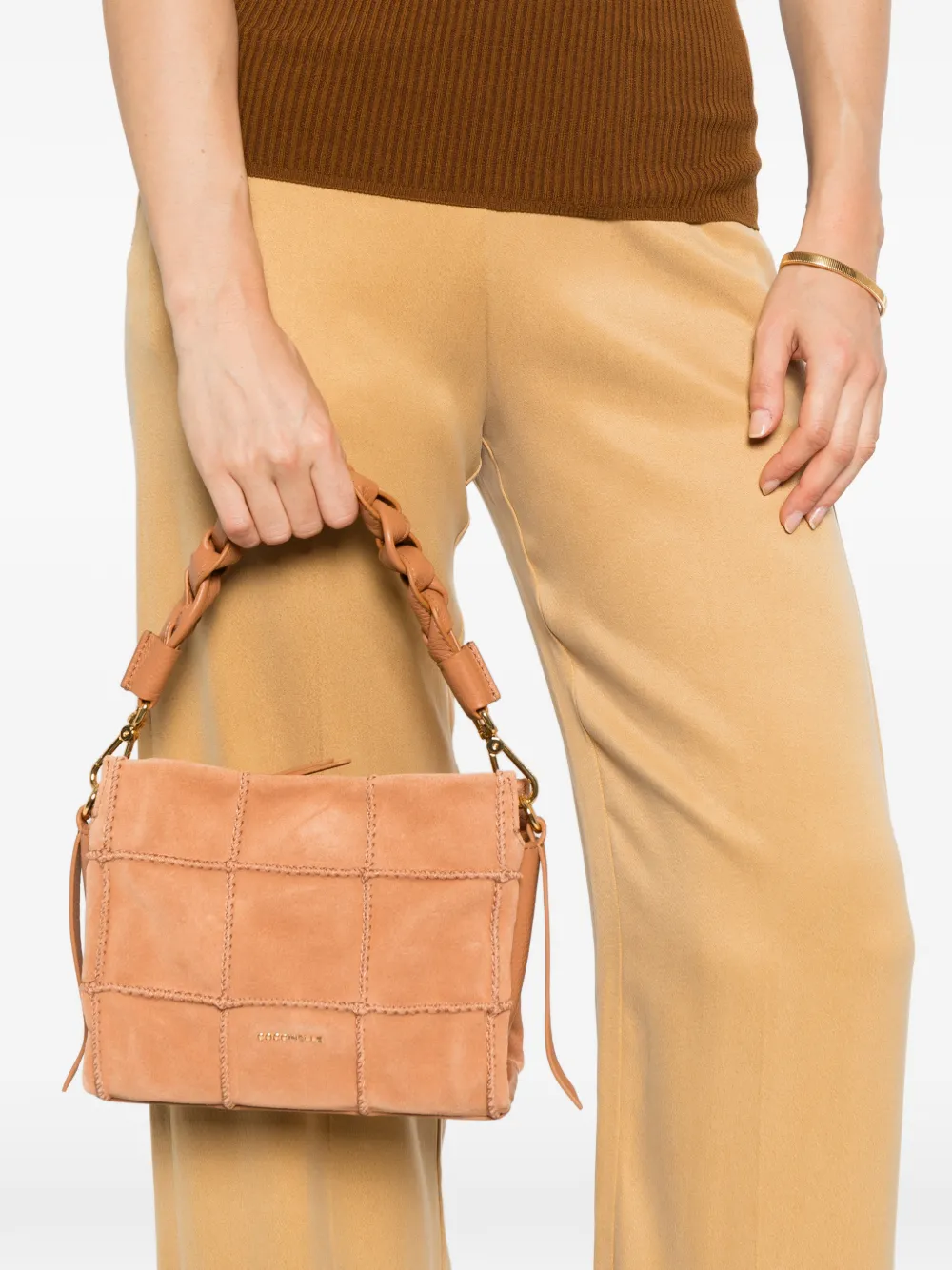 Coccinelle Boheme check tote bag Bruin
