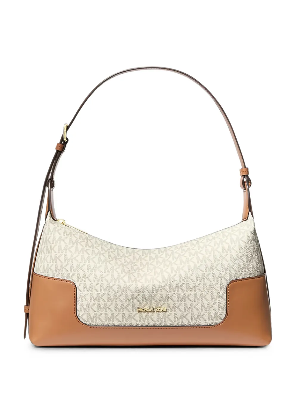 Michael Kors Teddi medium slouchy shoulder bag with signature logo - women - Canvas/Polyester/Polyurethane/Polyurethane/Polyester/Polyester - OS -