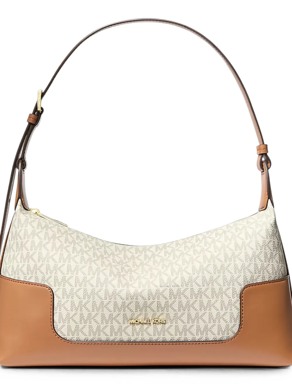Michael Kors Medium Teddi soepelvallende schoudertas met kenmerkend logo Beige