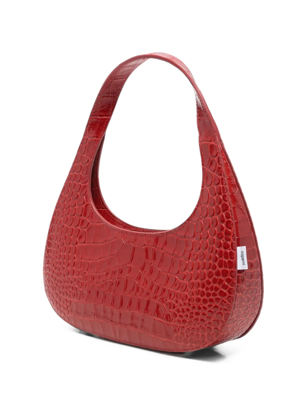 Coperni Swipe croc-effect leather shoulder bag Rood