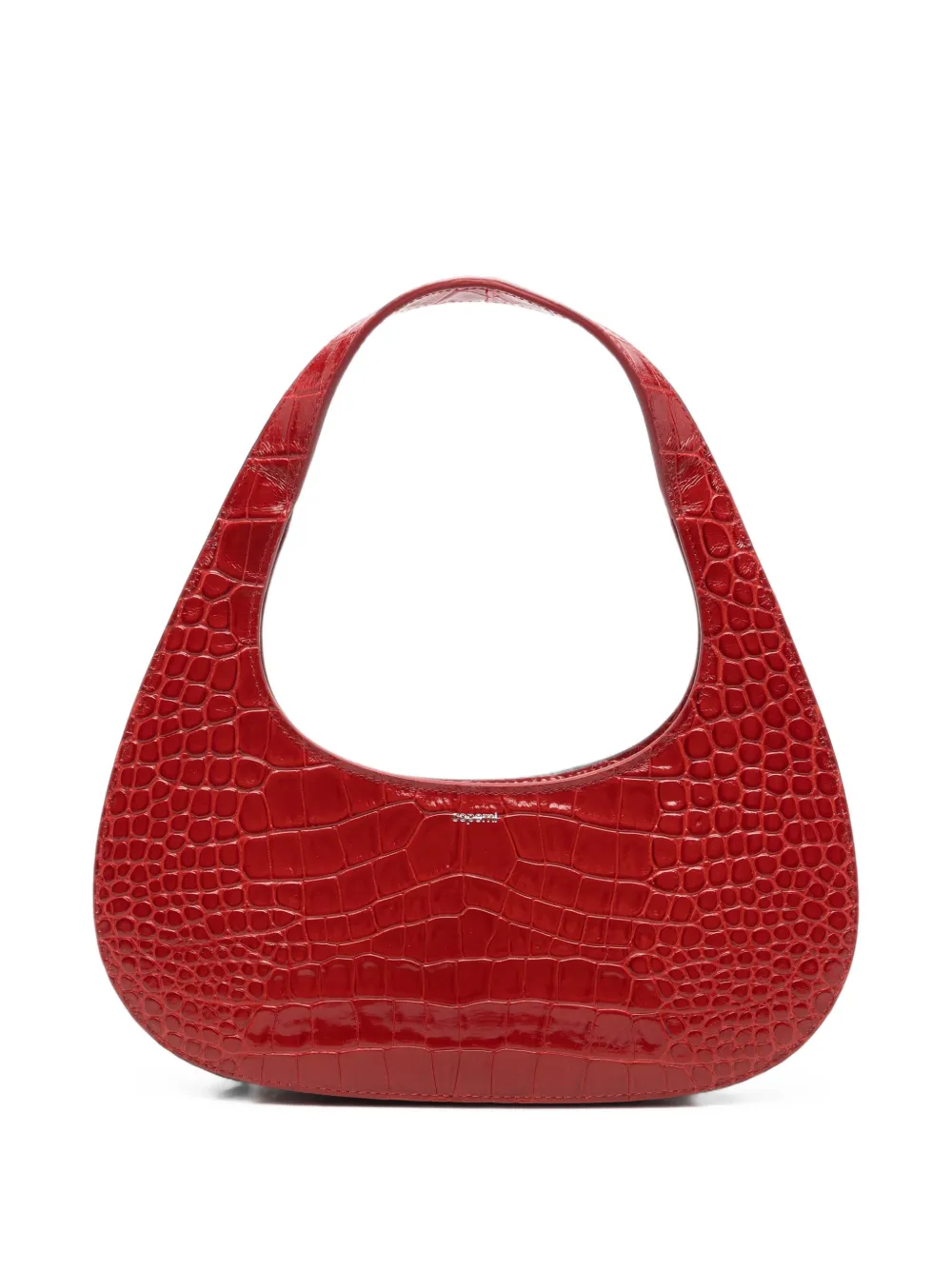 Coperni Swipe croc-effect leather shoulder bag Rood