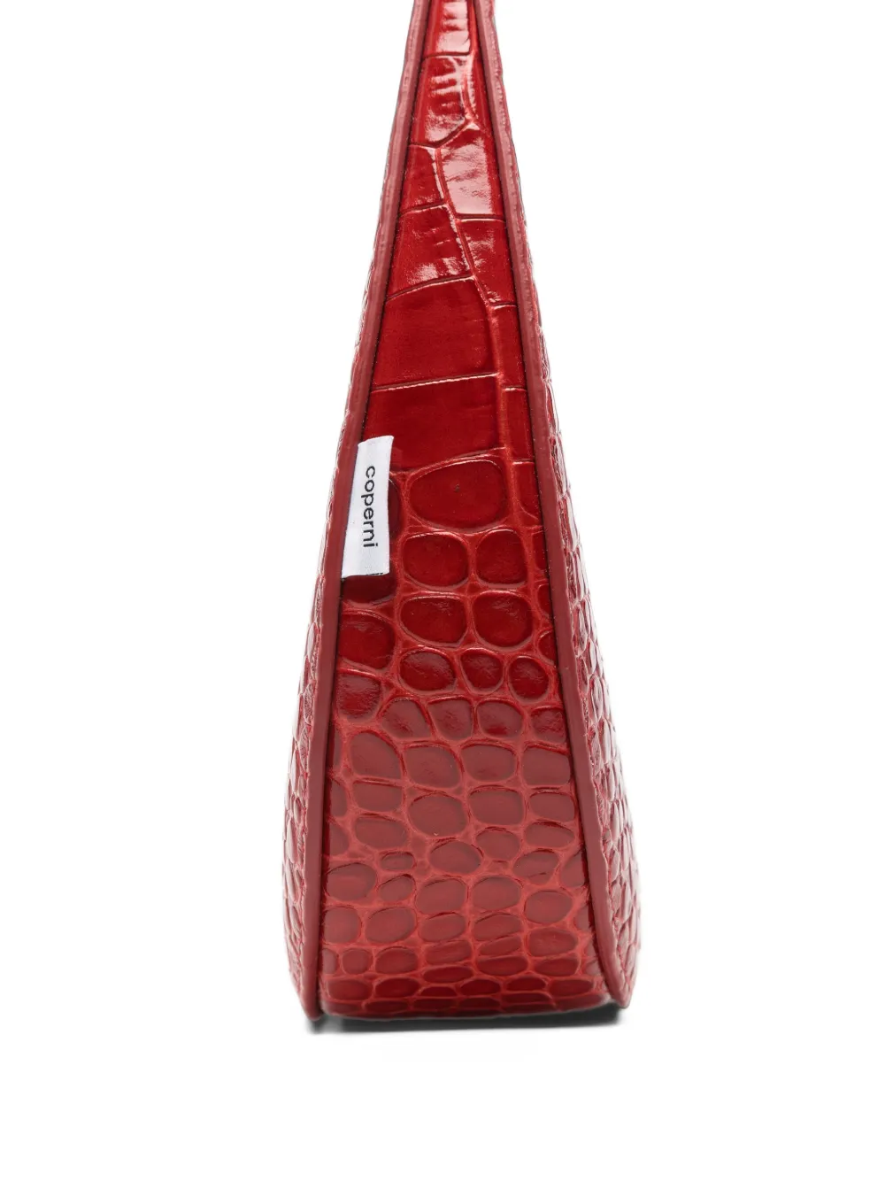 Coperni Swipe croc-effect leather shoulder bag Rood