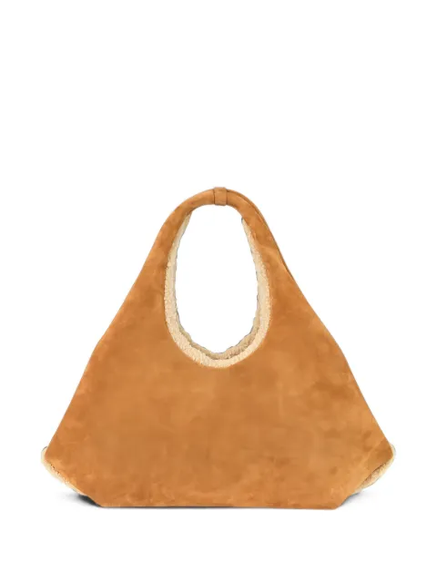 Coperni bolso de hombro plegable con ribete de pelo de borrego