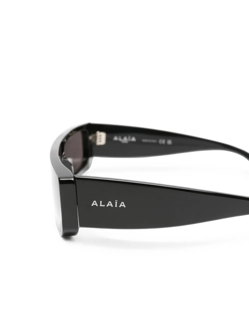 Alaia Eyewear Zonnebril met rechthoekig montuur Zwart