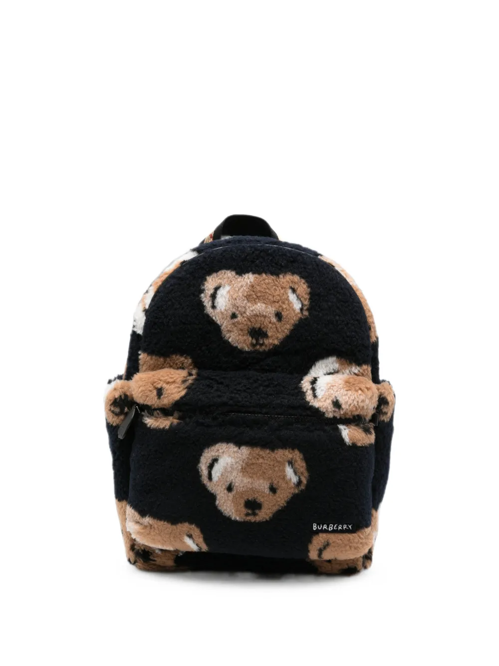 Burberry Kids Thomas Bear fleece backpack - Nero